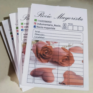 4 talonarios personalizados 10x15cm